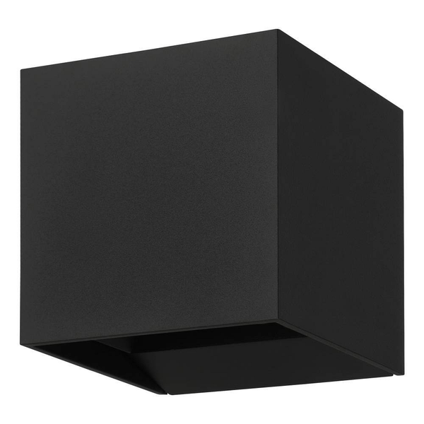 LED-Wandleuchte Calpino Typ A - Klarglas / Aluminiumguss - 2-flammig - Schwarz