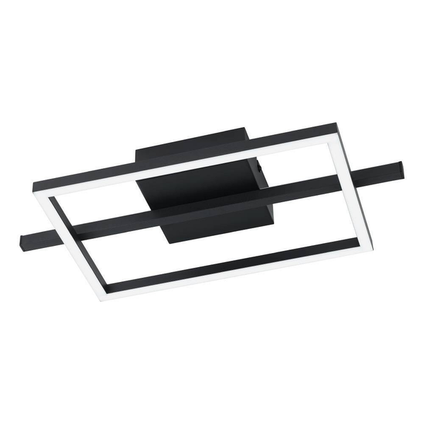 LED-Deckenleuchte Amandolo - Polycarbonat / Stahl - 1-flammig - Schwarz