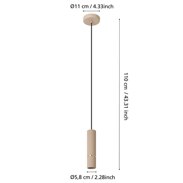 LED-Pendelleuchte Caminia Typ A - Stahl - 1-flammig