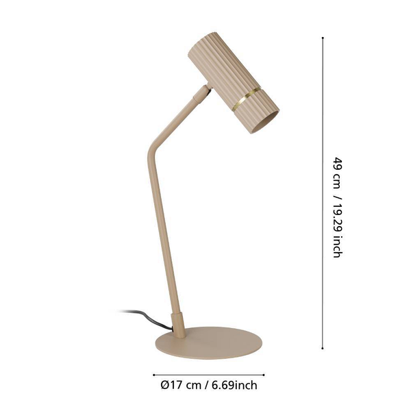 LED-Tischleuchte Caminia - Stahl - 1-flammig
