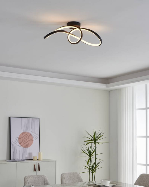 LED-Deckenleuchte Calarossa - Polycarbonat / Stahl- 1-flammig