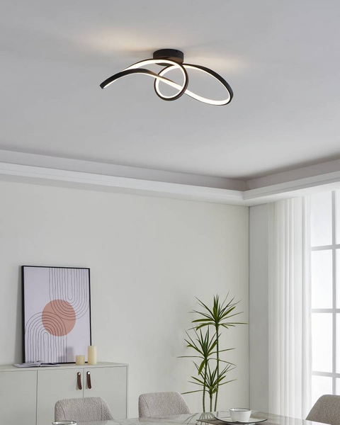 LED-Deckenleuchte Calarossa - Polycarbonat / Stahl- 1-flammig