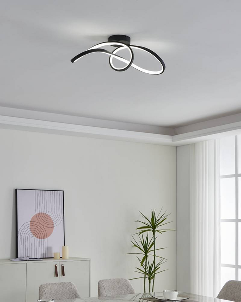 LED-Deckenleuchte Calarossa - Polycarbonat / Stahl- 1-flammig