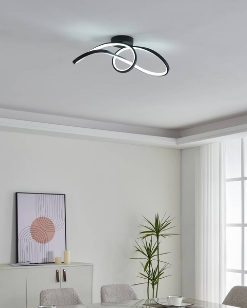 LED-Deckenleuchte Calarossa - Polycarbonat / Stahl- 1-flammig