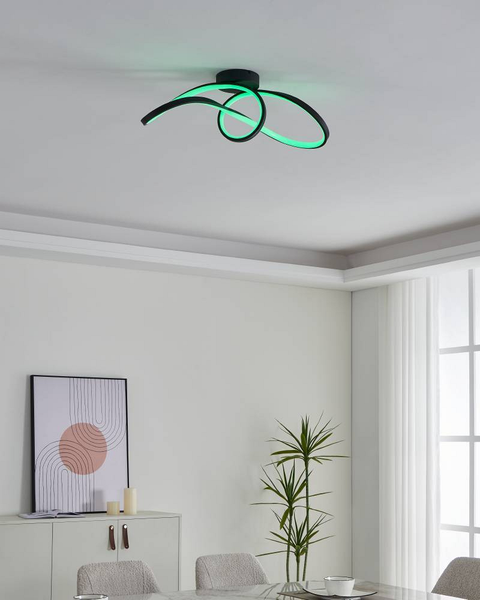 LED-Deckenleuchte Calarossa - Polycarbonat / Stahl- 1-flammig