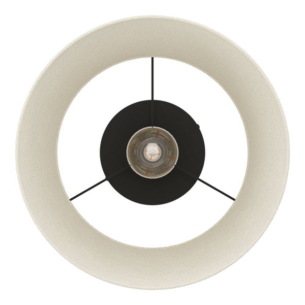 Deckenleuchte Febres - Mischgewebe / Stahl - 1-flammig