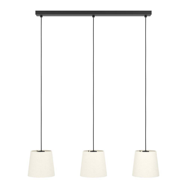 Pendelleuchte Febres Typ C - Mischgewebe / Stahl - 3-flammig