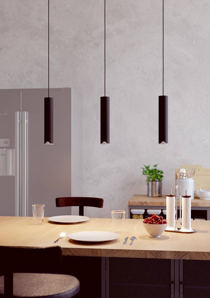 LED-Pendelleuchte Balamorta Typ B - Polycarbonat / Stahl - 3-flammig