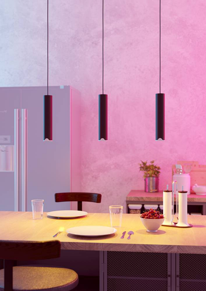 LED-Pendelleuchte Balamorta Typ B - Polycarbonat / Stahl - 3-flammig