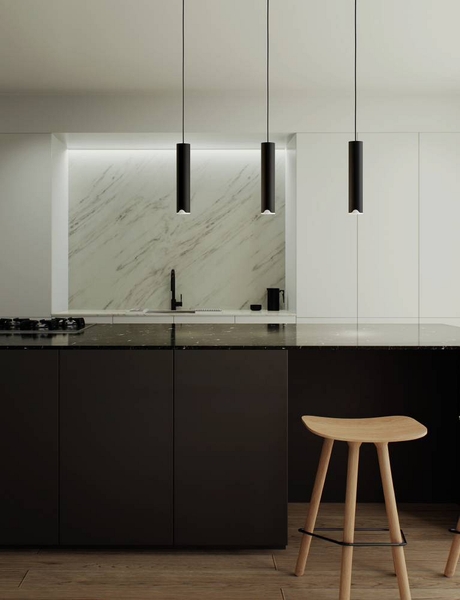 LED-Pendelleuchte Balamorta Typ B - Polycarbonat / Stahl - 3-flammig