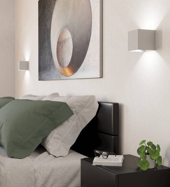 LED-Wandleuchte Valmontone - Aluminium - 2-flammig - Weiß