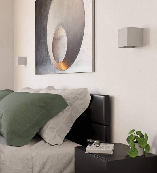 LED-Wandleuchte Valmontone - Aluminium - 2-flammig - Weiß