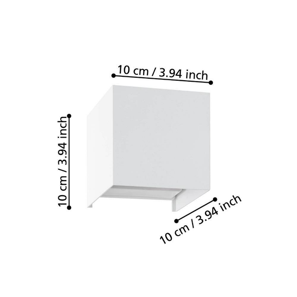 LED-Wandleuchte Valmontone - Aluminium - 2-flammig - Weiß