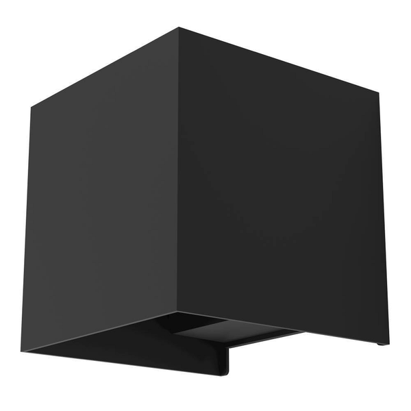 LED-Wandleuchte Valmontone - Aluminium - 2-flammig - Schwarz