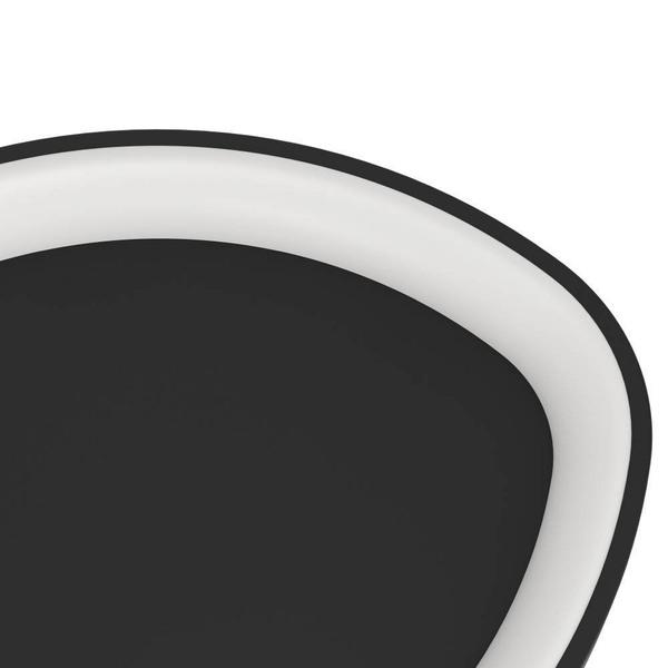 LED-Deckenleuchte Loretello - Polycarbonat / Stahl - 1-flammig - Schwarz