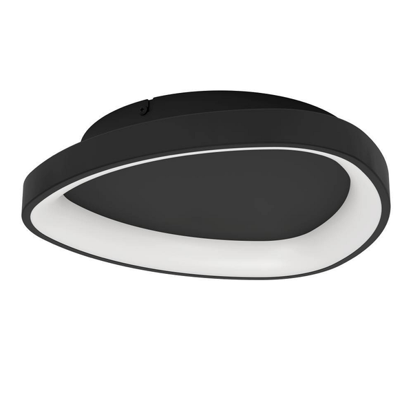 LED-Deckenleuchte Loretello - Polycarbonat / Stahl - 1-flammig - Schwarz
