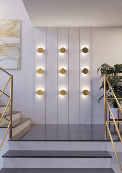 LED-Wandleuchte Talamello Typ B rund - Aluminium - 1-flammig