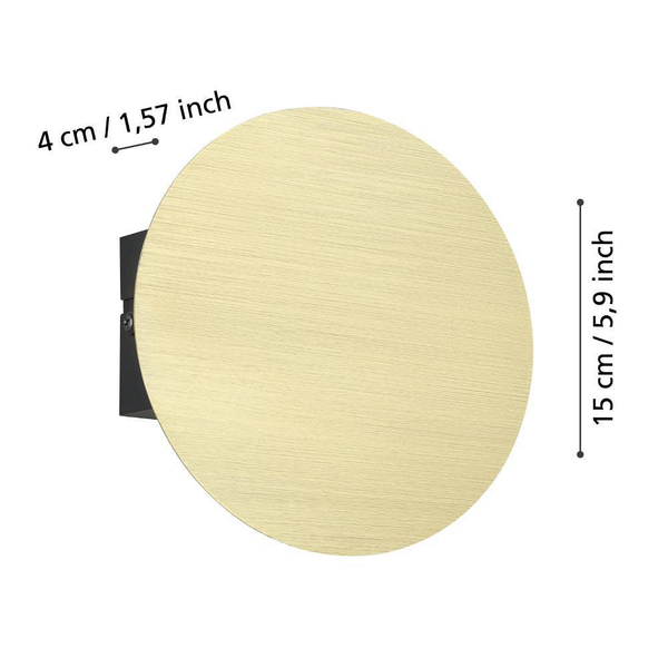 LED-Wandleuchte Talamello Typ B rund - Aluminium - 1-flammig