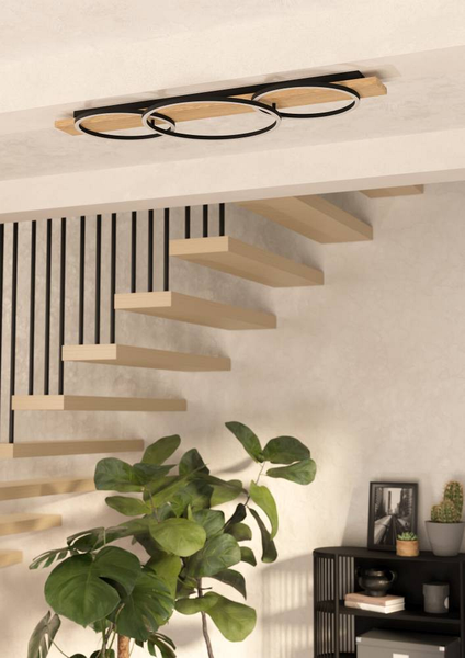 LED-Deckenleuchte Boyal Typ A - Kunststoff / Stahl - Flammenanzahl: 3