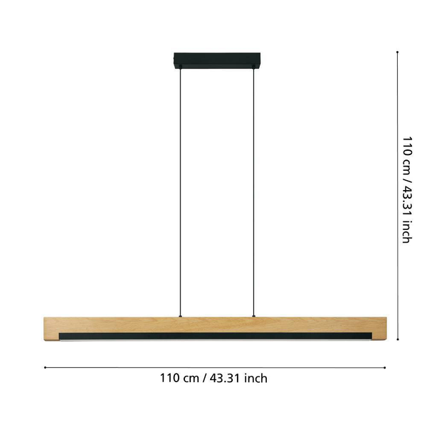 LED-Pendelleuchte Camacho - Kunststoff / Stahl - 1-flammig