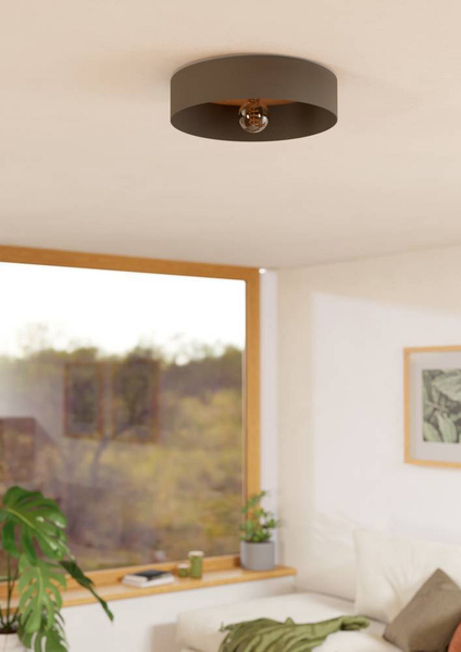 Deckenleuchte Duaia - Stahl - 1-flammig