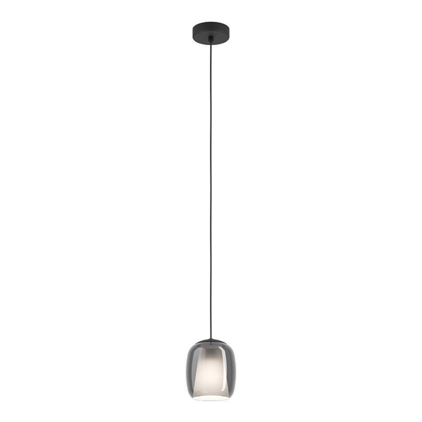 Pendelleuchte Ciampino Typ C - Rauchglas / Stahl - 1-flammig