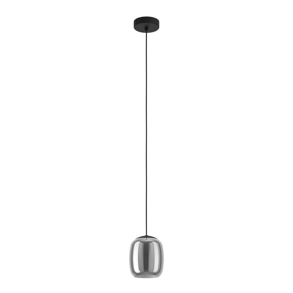 Pendelleuchte Ciampino Typ C - Rauchglas / Stahl - 1-flammig