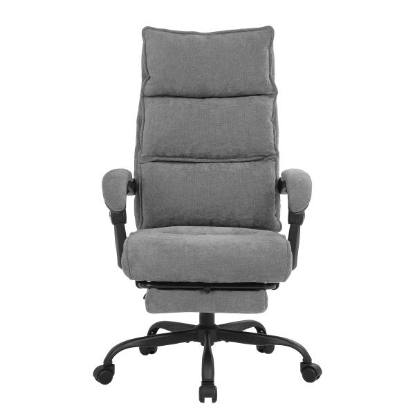 Bürodrehstuhl Tebuai - Webstoff / Metall - Grau / Schwarz
