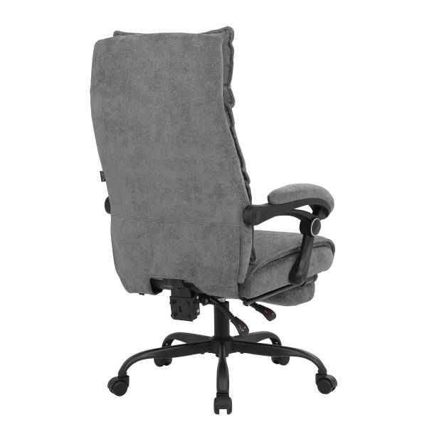 Bürodrehstuhl Tebuai - Webstoff / Metall - Grau / Schwarz