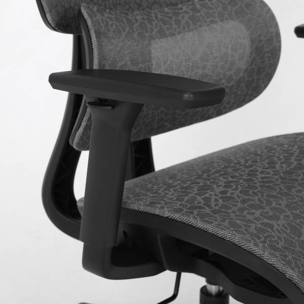 Bürodrehstuhl Broz - Mesh / Metall - Grau / Weiß
