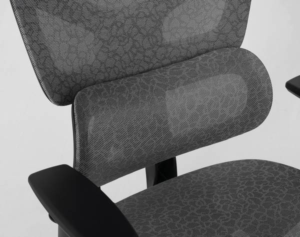 Bürodrehstuhl Broz - Mesh / Metall - Grau / Weiß