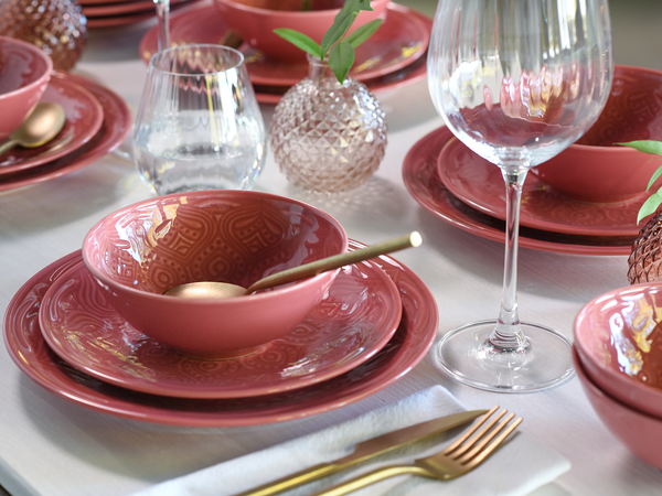 Geschirr-Set Orient Mandala - Rot - 18-teilig