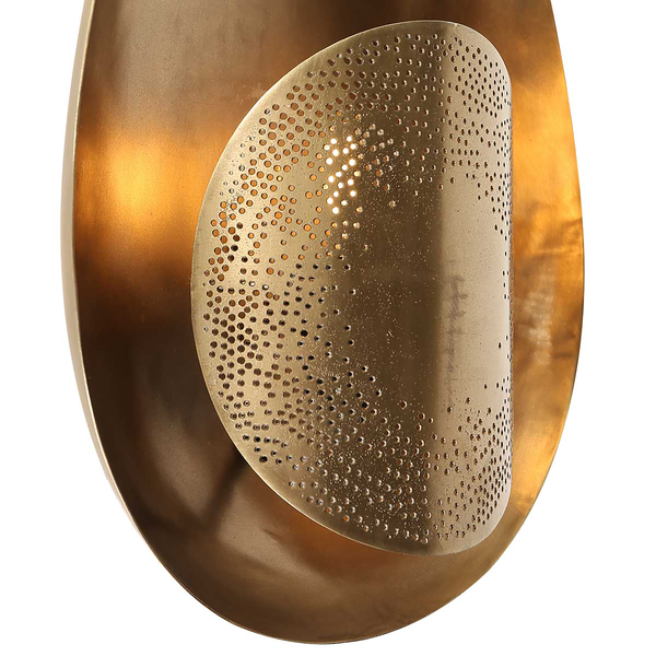 Wandleuchte Brassi - Messing - Aluminium - 24 x 36 x 13 cm