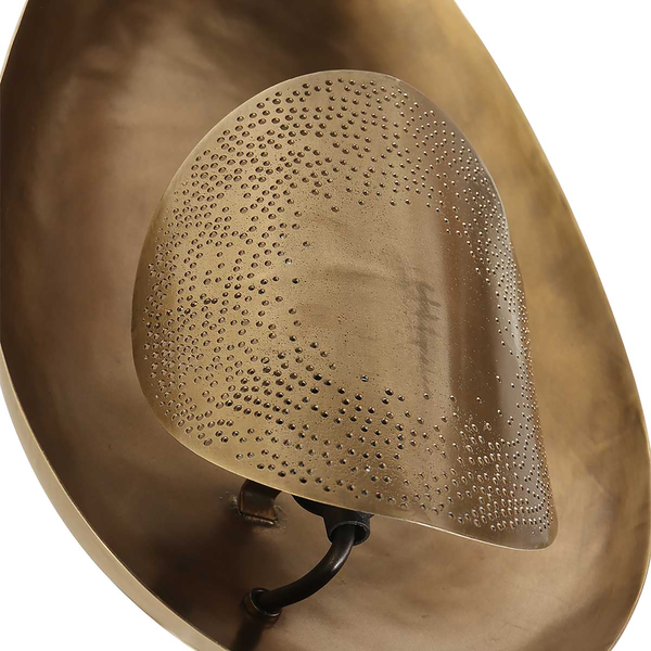 Wandleuchte Brassi - Messing - Aluminium - 24 x 36 x 13 cm