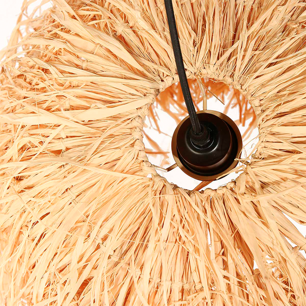 Pendelleuchte Grass - Beige - Pflanzenblatt - 53 x 150 x 53 cm
