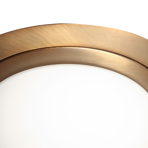 Deckenleuchte Ikaro Typ A - Messing - Aluminium - Opalglas - 24 x 9 x 24 cm