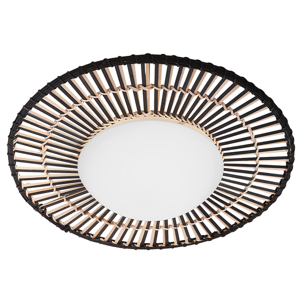 Deckenleuchte Aura - Schwarz - Acrylglas - 50 x 6 x 50 cm