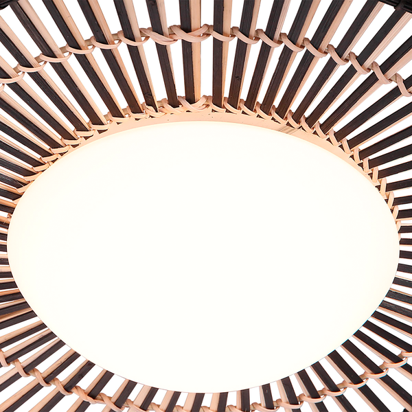 Deckenleuchte Aura - Schwarz - Acrylglas - 50 x 6 x 50 cm