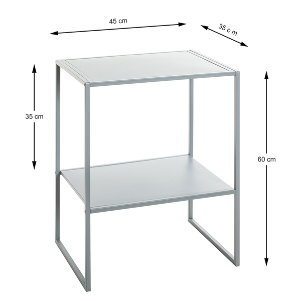 Beistelltisch Bendigo - Metall - Hellgrau