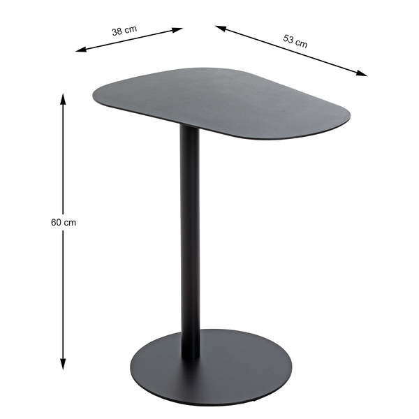 Beistelltisch Connor - Metall - Schwarz