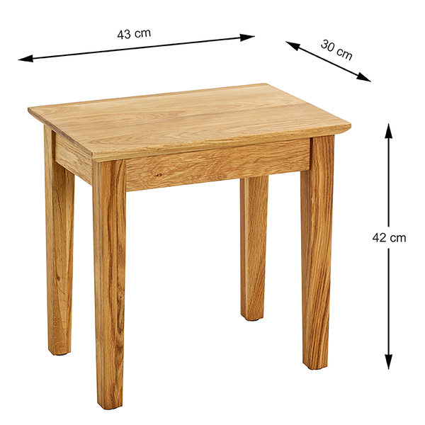 Massiver Beistelltisch Montana 3 - Eiche