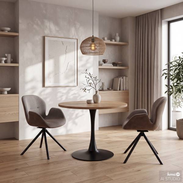 Esstisch PATAGE - Eiche Dekor - Durchmesser: 100 cm