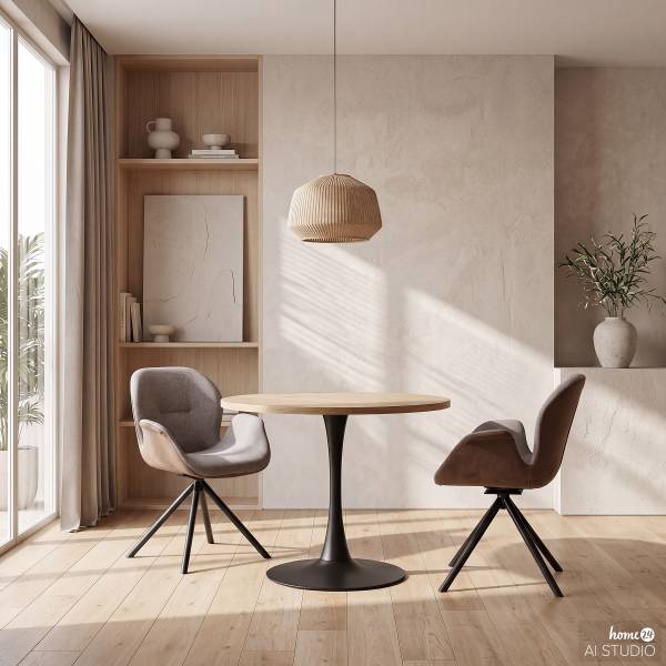 Esstisch PATAGE - Eiche Dekor - Durchmesser: 100 cm