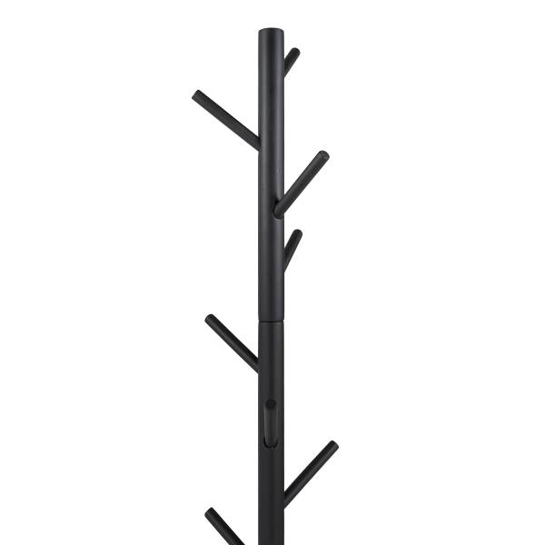 Massiver Garderobenständer Nootas - Gummibaum - Schwarz