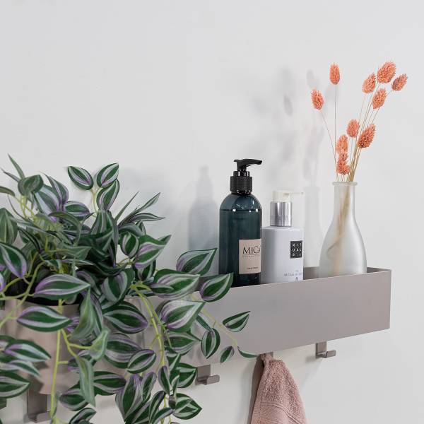 Garderobenleiste Cincoe - Metall - Taupe - Breite: 52 cm
