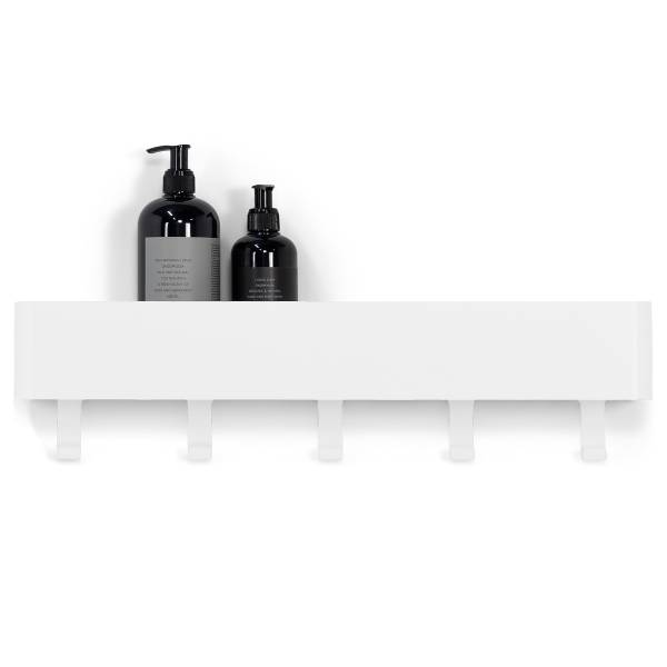 Garderobenleiste Cincoe - Metall - Weiß - Breite: 52 cm