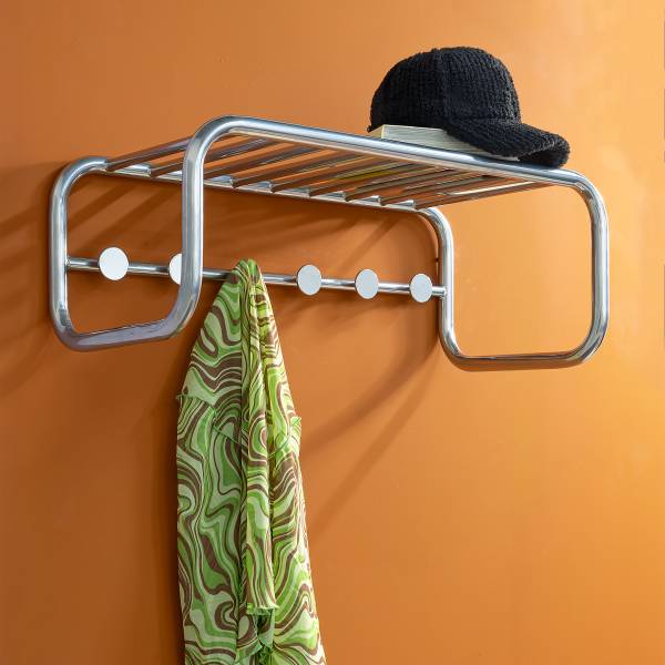 Wandgarderobe Coppin - Metall - Chrom