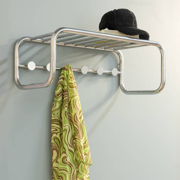 Wandgarderobe Coppin - Metall - Chrom