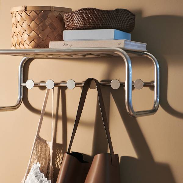 Wandgarderobe Coppin - Metall - Chrom