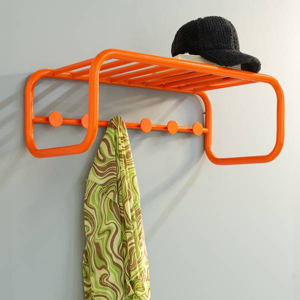 Wandgarderobe Coppin - Metall - Orange
